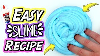 HOW TO MAKE SLIME For Beginners NO FAIL Easy DIY Slime Recipe [upl. by Amberly]