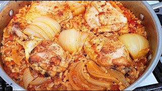 ARROZ CON POLLO  Mexican Style Chicken And Rice Recipe  Simply Mama Cooks [upl. by Johen870]