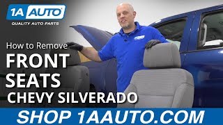 How to Remove Front Seats 1419 Chevy Silverado [upl. by Pavlov]