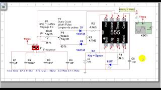 Générateur PWM à fréquence variable avec un 555 [upl. by Eenaffit936]