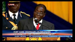 Robert Mugabes Fort Hare centenary celebration speech [upl. by Tlevesoor]