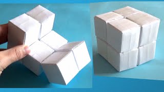 CUBO INFINITO de papel paso a paso y fácil de hacer [upl. by Owades]