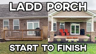 Covered Porch Remodel from Start to Finish  NARRATED 2020 [upl. by Obadiah809]