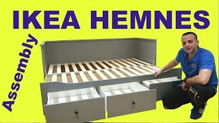 Ikea HEMNES Day bed assembly instructions [upl. by Dede]