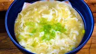 EASY EGG DROP SOUP  5 Minute Egg Drop Soup [upl. by Ellatsirhc]