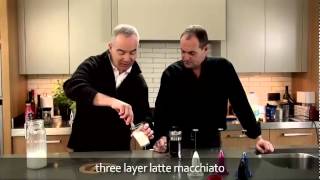 aerolatte  milk frother makes three layer caffè latte macchiato [upl. by Ciredec]