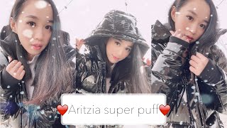 ARITZIA SUPER PUFF SHORTY JACKET REVIEW [upl. by Werda308]