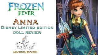 Frozen Fever Anna 17quot Disney Store Limited Edition doll Review [upl. by Ravo]