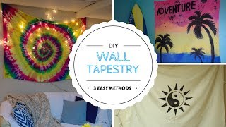 DIY wall tapestry  3 easy ways [upl. by Anilrats37]