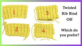 Invisible Bind Offs for Twisted Stitch Ribbing [upl. by Kesley]