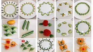 20 Fruit plate decoration  Fruit Vegetable Carving Garnish amp Cutting Tricks [upl. by Tiffanie948]