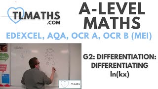 ALevel Maths G210 Differentiation Differentiating lnkx [upl. by Trescha]