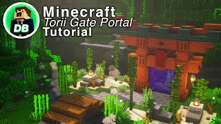 Minecraft How to build a Japanese Torii Gate Portal Tutorial [upl. by Yblek]