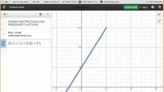 Desmos  Domain Restrictions and Piecewise Functions [upl. by Aleiram]