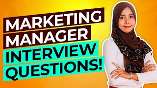 MARKETING MANAGER Interview Questions amp Answers PASS your Sales amp Marketing Interview [upl. by Enoch911]