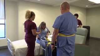 Physical Therapy Transfer Training  How To Transfer From Wheelchair To Bed [upl. by Decamp]