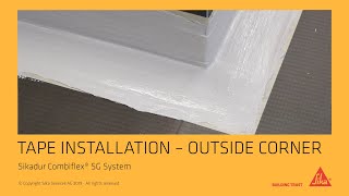 Sikadur Combiflex SG System Tape Installation Outside Corner [upl. by Hennahane]