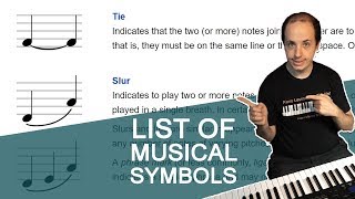 The List of Musical Symbols and Terms [upl. by Othilie172]