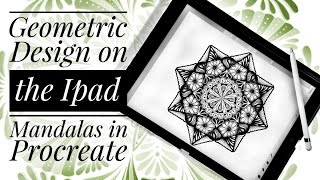 Geometric Design on The IPAD Mandalas in Procreate [upl. by Ramah]