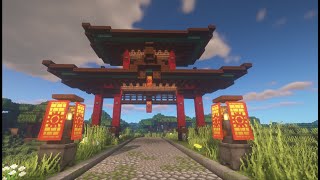 💥NEW Japanese Torii Gate  Minecraft Timelapse [upl. by Anoirb584]