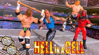 DX vs Brothers of Destruction  Hell In A Cell Action Figure Match Hardcore Tag Team Championship [upl. by Arised45]