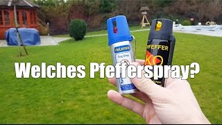 Welches Pfefferspray CS Gas  KO Spray Test [upl. by Lucille]