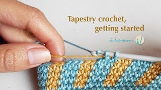 Tapestry crochet getting started [upl. by Nelleyram512]