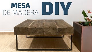 Mesa de madera para salón como hacer  DIY Coffee Table 2018 [upl. by Cresida434]