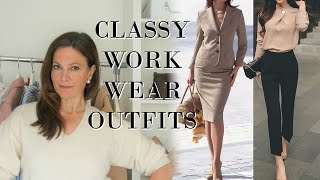 Classy Work Wear Outfits  Fashion Over 40  Classy Women Style [upl. by Boycey]