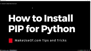 How to Install PIP for Python [upl. by Fadil]