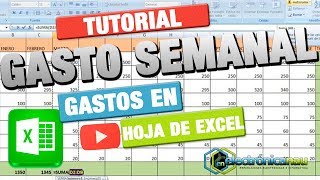 Realizar Hoja de Gasto Semanal con Excel  Hoja de Cálculo [upl. by Aisena]