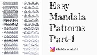 100 Easy Mandala Patterns For Beginners Part1 [upl. by Aynod892]