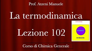 quotLa termodinamicaquot L102  Chimica generale  ProfAtzeni ISCRIVITI [upl. by Melania]