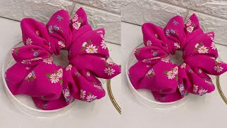 DIY Super Fluffy XXL Scrunchies Tutorial  Easy amp Fun [upl. by Sorgalim]