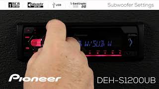 How To  Pioneer DEHS1200UB  Subwoofer Settings [upl. by Gleeson]