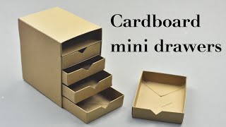 DIY Cardboard Mini Drawers Tutorial  Creative DIY [upl. by Enreval]