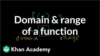 Domain and range of a function  Functions and their graphs  Algebra II  Khan Academy [upl. by Hock891]