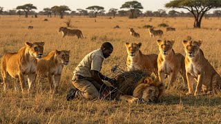 He Freed a Lion from Barbed Wire What the Lions Do Next Will Leave You Speechless [upl. by Inah336]