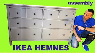 IKEA HEMNES 8 drawer dresser assembly [upl. by Constantin772]