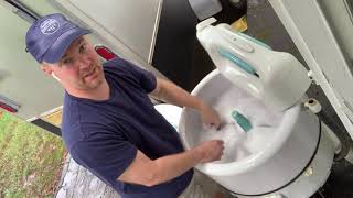 Antique Maytag Wringer Washer in Action [upl. by Arreyt]