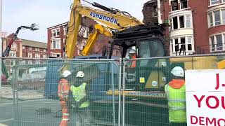 Owners TRUTH  Blackpool Hotel Fire Demolition Continues [upl. by Orodisi]