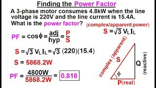 Electrical Engineering Ch 13 3 Phase Circuit 40 of 53 How to Find the Power Factor [upl. by Gamages17]