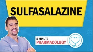 Pharmacology  Sulfasalazine nursing RN PN NCLEX [upl. by Anirdua]