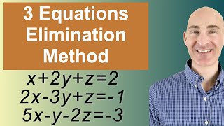 Solving Systems of 3 Equations Elimination [upl. by Regina185]