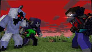 Entity 303 and Dreadlord vs Herobrine  Minecraft Fight Animation [upl. by Drauode]