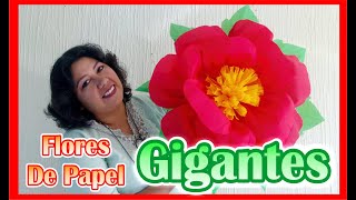 DIY  Como Hacer Flores De Papel Crepe  GIGANTES [upl. by Merna]