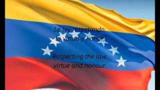 Venezuelan National Anthem  quotGloria Al Bravo Puebloquot ESEN [upl. by Mccarthy]