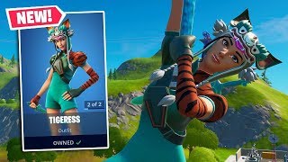 NEW TIGERESS Skin Gameplay in Fortnite [upl. by Amzu]