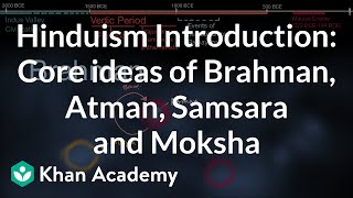 Hinduism Introduction Core ideas of Brahman Atman Samsara and Moksha  History  Khan Academy [upl. by Tloc]