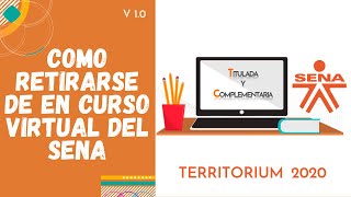 Como Retirarse de un Curso Virtual SENA [upl. by Labina]